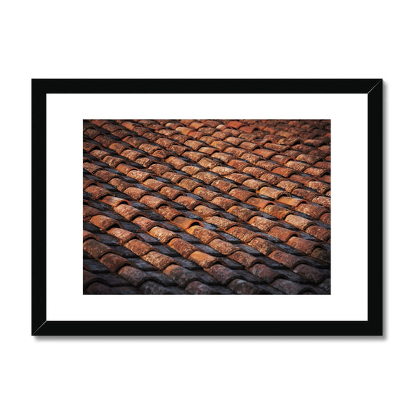 Terracotta Roof Detail - Tuscany Collection  Framed & Mounted Print