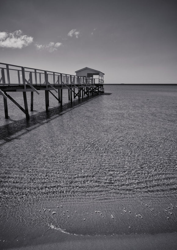 Boathouse Black and White - Sorrento Beach Collection