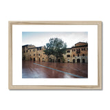 Town Square in San Gimignano - Tuscany Collection  Framed & Mounted Print