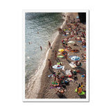 Bathers in the Late Afternoon Sun - Cinque Terre Collection Framed Print