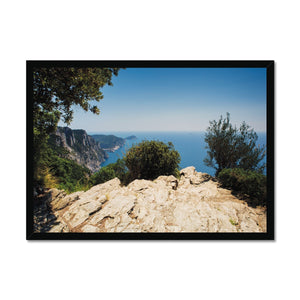 Lookout on the way to Portovenere Framed Print