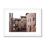 San Gimignano Buildings - Tuscany Collection Framed & Mounted Print