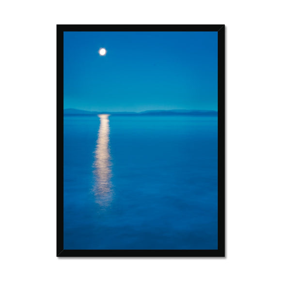 Moonrise Over Sea Framed Print