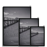 Boathouse Black and White - Sorrento Beach Collection Framed Print