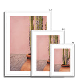 Terracotta and Pink Framed & Mounted Print