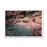 Aquamarine Waters and Pink Skies - Capri Collection Framed Print