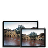 Town Square in San Gimignano - Tuscany Collection  Framed Print