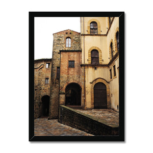 A Quiet Corner in Volterra Framed Print