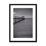 Boathouse Black and White - Sorrento Beach Collection Framed & Mounted Print