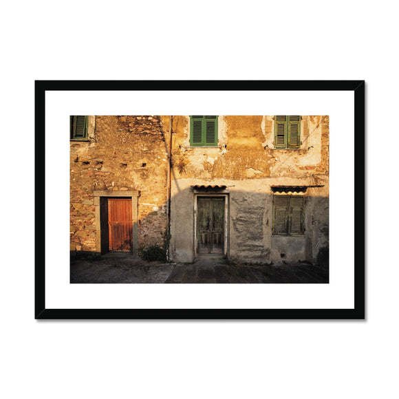 Windows and Doors in the Morning Sun Framed & Mounted Print