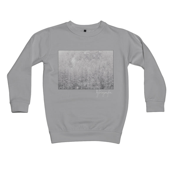 Snow Covered Trees Kids Sweatshirt