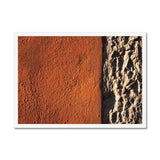 Peach and Stone Building Texture  Framed Print