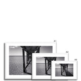 Under the Jetty in Black and White - Sorrento Beach Collection Framed & Mounted Print