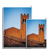 Church Tower Over Terracotta Rooftops - Tuscany Collection  Fine Art Print