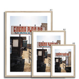 Entrance to the Cinema Plein Air - Corsica Collection Framed & Mounted Print