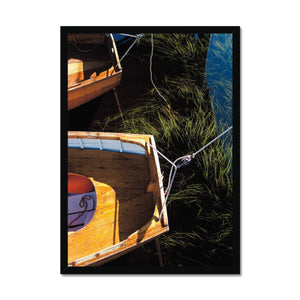 Boats and Reeds Framed Print - Arte Della Fotografia