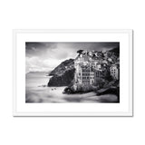 Riomaggiore with Whispy Water - Cinque Terre Collection  Framed & Mounted Print