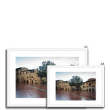 Town Square in San Gimignano - Tuscany Collection  Framed & Mounted Print