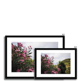 Monterosso Headland Through Flowers - Cinque Terre Collection Framed & Mounted Print