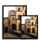 A Quiet Corner in Volterra Framed Print