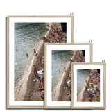 Bathers in the Late Afternoon Sun - Cinque Terre Collection Framed & Mounted Print