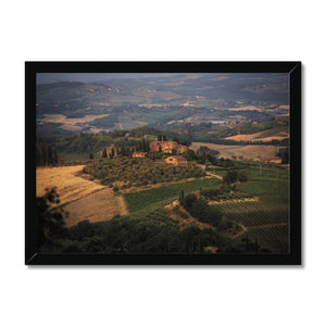 Villa on the Hill - Tuscany Collection  Framed Print