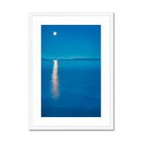 Moonrise Over Sea Framed & Mounted Print