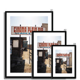 Entrance to the Cinema Plein Air - Corsica Collection Framed & Mounted Print