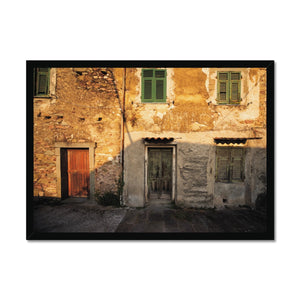 Windows and Doors in the Morning Sun Framed Print