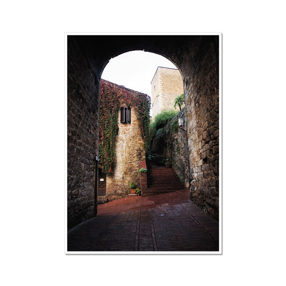 Archway in San Gimignano - Tuscany Collection  Fine Art Print