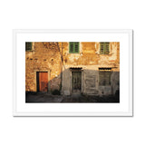 Windows and Doors in the Morning Sun Framed & Mounted Print