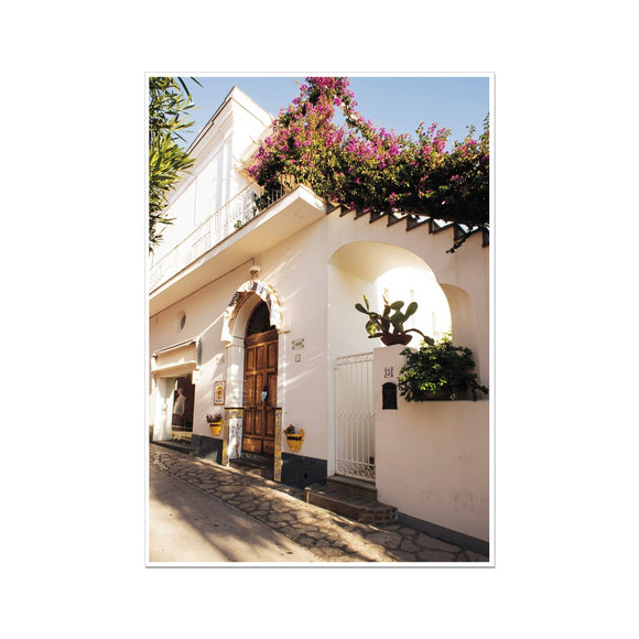 Main Street Bougainvillea - Capri Collection Fine Art Print