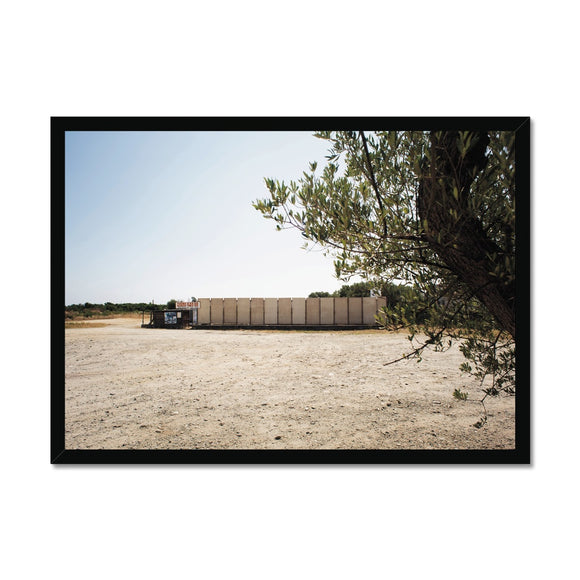 Olive Tree at the Plein Air Cinema - Corsica Collection Framed Print