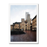 San Gimignano on a Damp, Misty Morning - Tuscany Collection  Framed Print