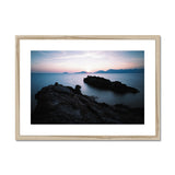 Rocky Outcrop and Pastel Skies Framed & Mounted Print