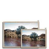 Town Square in San Gimignano - Tuscany Collection  Framed Print