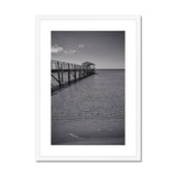 Boathouse Black and White - Sorrento Beach Collection Framed & Mounted Print