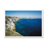 Sandstone and Sea in Bonifacio Framed Print