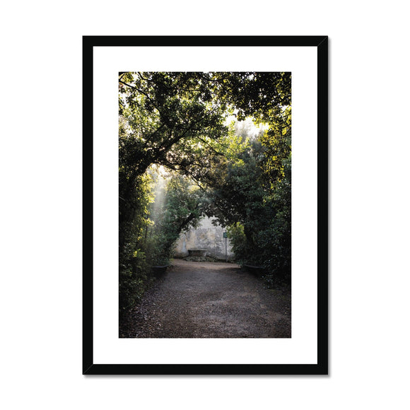 Light Streaks in Boboli Gardens - Tuscany Collection Framed & Mounted Print