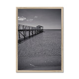 Boathouse Black and White - Sorrento Beach Collection Framed Print