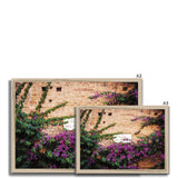 Street Sign and Bougainvillea - Tuscany Collection Framed Print