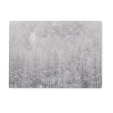 Snow Covered Trees Glass Chopping Board - Arte Della Fotografia