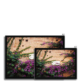 Street Sign and Bougainvillea - Tuscany Collection Framed Print