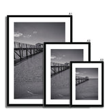 Boathouse Black and White - Sorrento Beach Collection Framed & Mounted Print