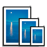 Moonrise Over Sea Framed & Mounted Print