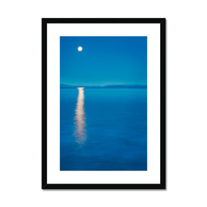 Moonrise Over Sea Framed & Mounted Print