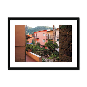 Colourful Courtyard Framed & Mounted Print