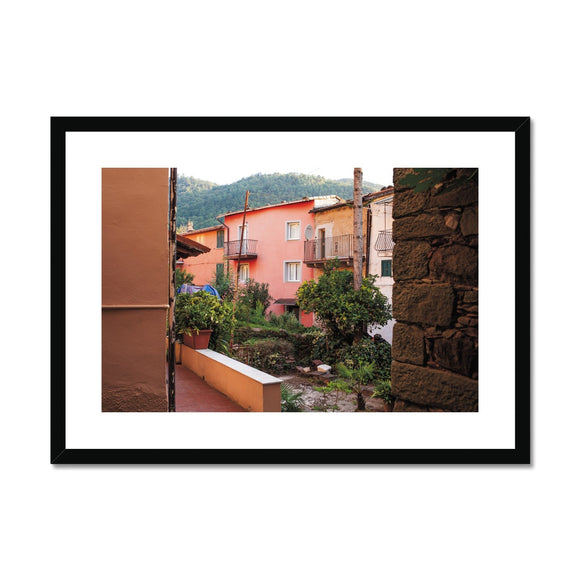 Colourful Courtyard Framed & Mounted Print