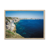 Sandstone and Sea in Bonifacio Framed Print