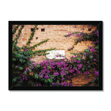 Street Sign and Bougainvillea - Tuscany Collection Framed Print